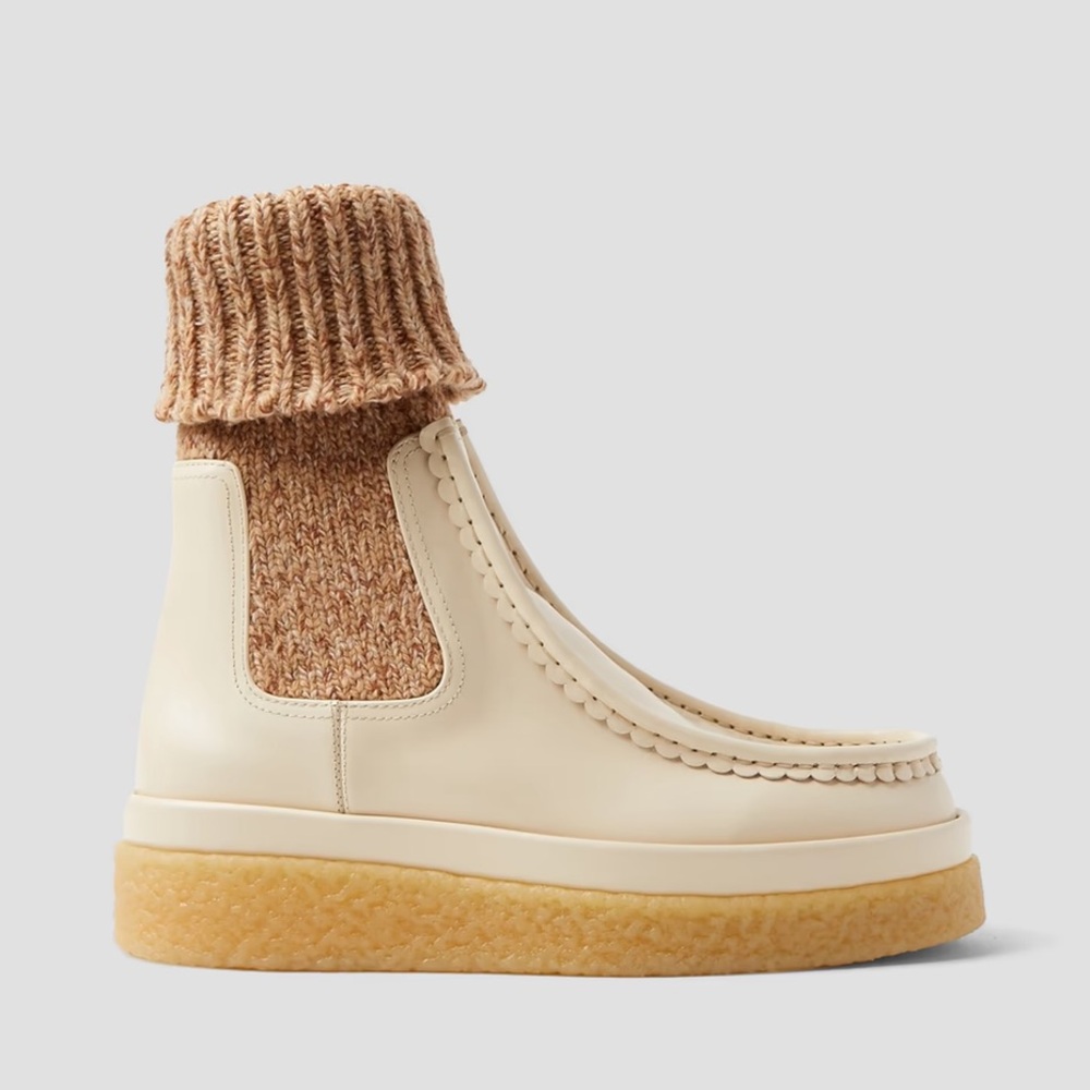 NWOT Chloe Leather Sock Boot
